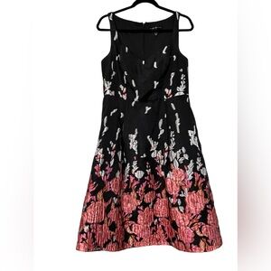 Aidon Mattox Floral‎ black inner layer tulle cocktail Dress Size 12